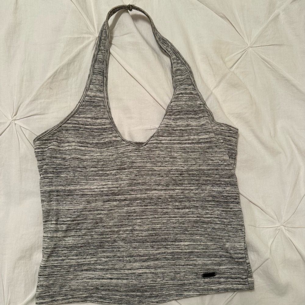 Hollister halter top color grey size small